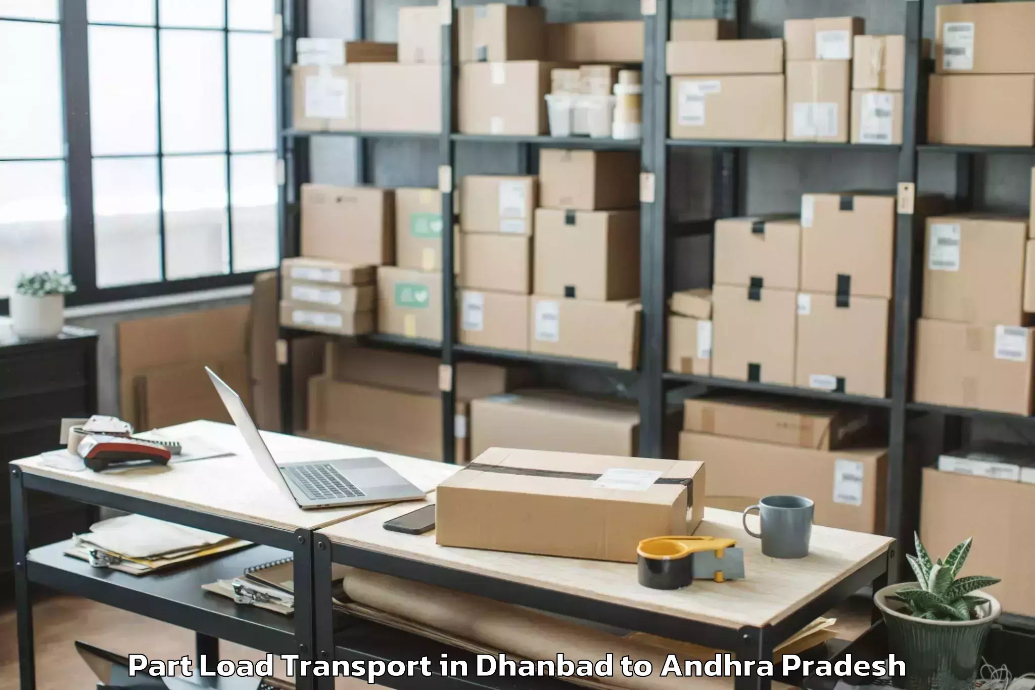 Reliable Dhanbad to Pamidimukkala Part Load Transport